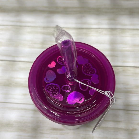 Limited edition Dunkin’ Donuts 2024 Valentines purple holographic tumbler - Picture 2 of 4